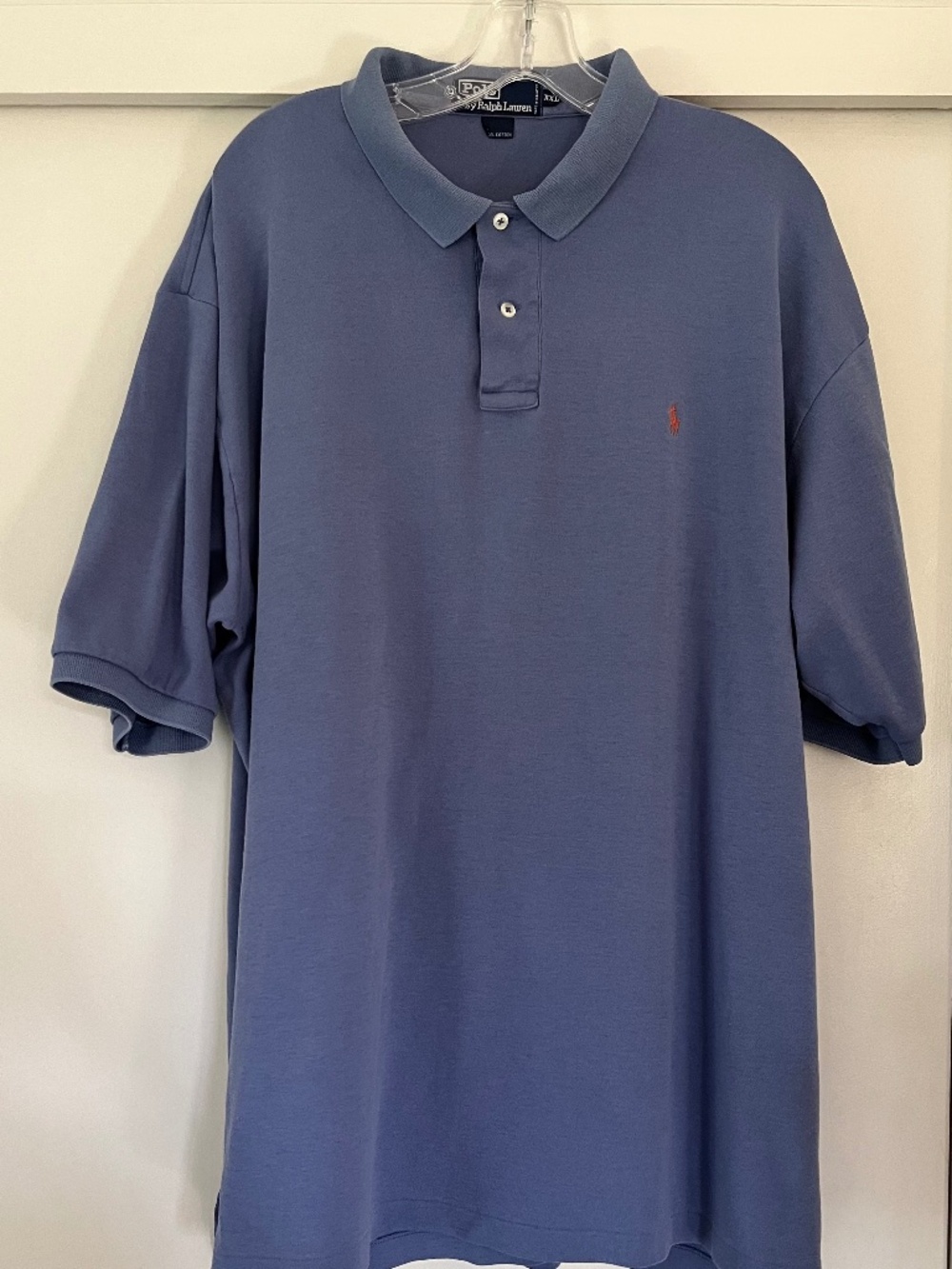 Polo Ralph Lauren Men’s XXL Blue Short Sleeve Polo Shirt Pony Logo Cotton
